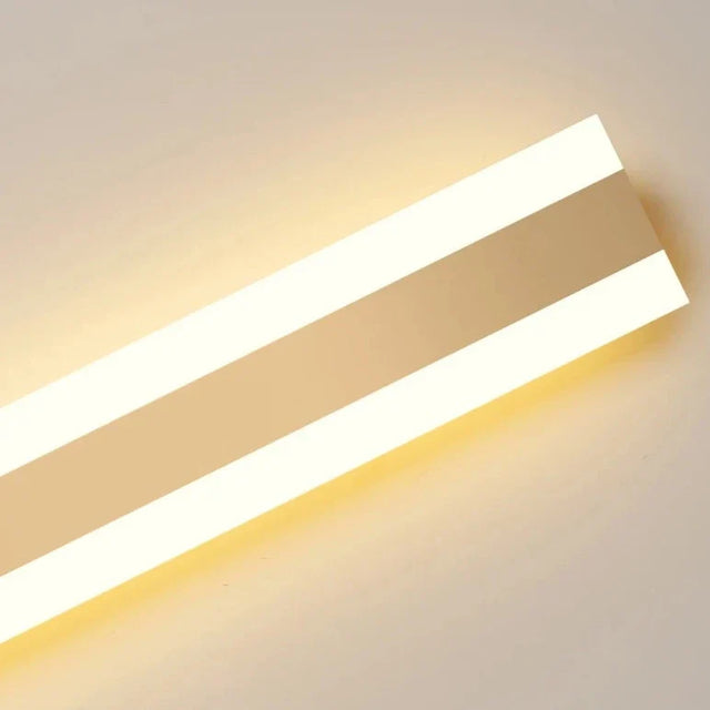 Simeon - Modern LED Outdoor Strip Wall Light Gold IP65 Waterproof
