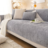 Simple Solid Color Chenille Scratch-resistant Couch Cover