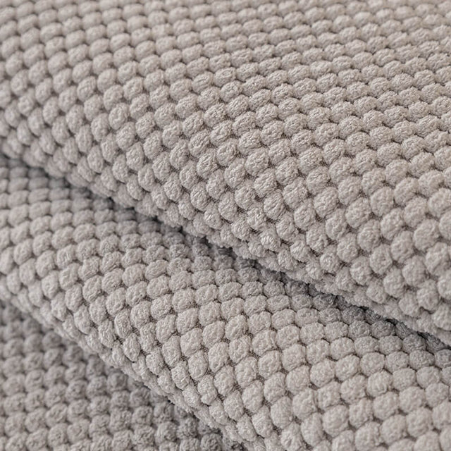 Simple Solid Colour Plush Furniture Protector Couch Cover with Non-Slip Design