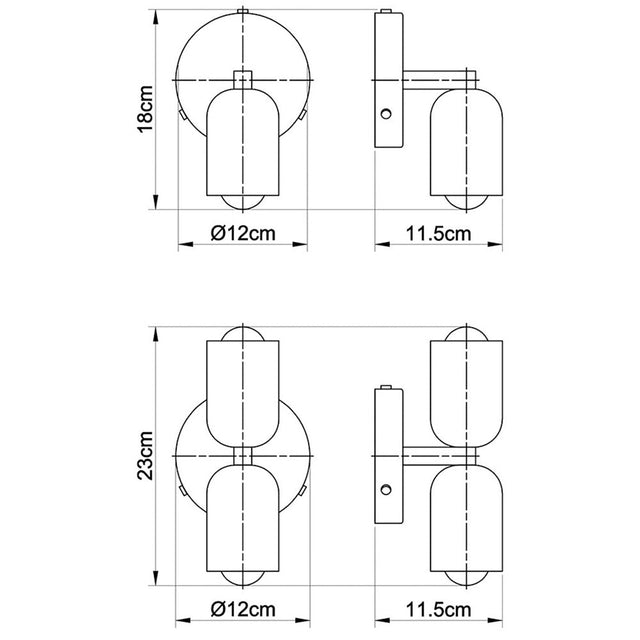 Simple Decorative Metal Living Room Wall Light 6
