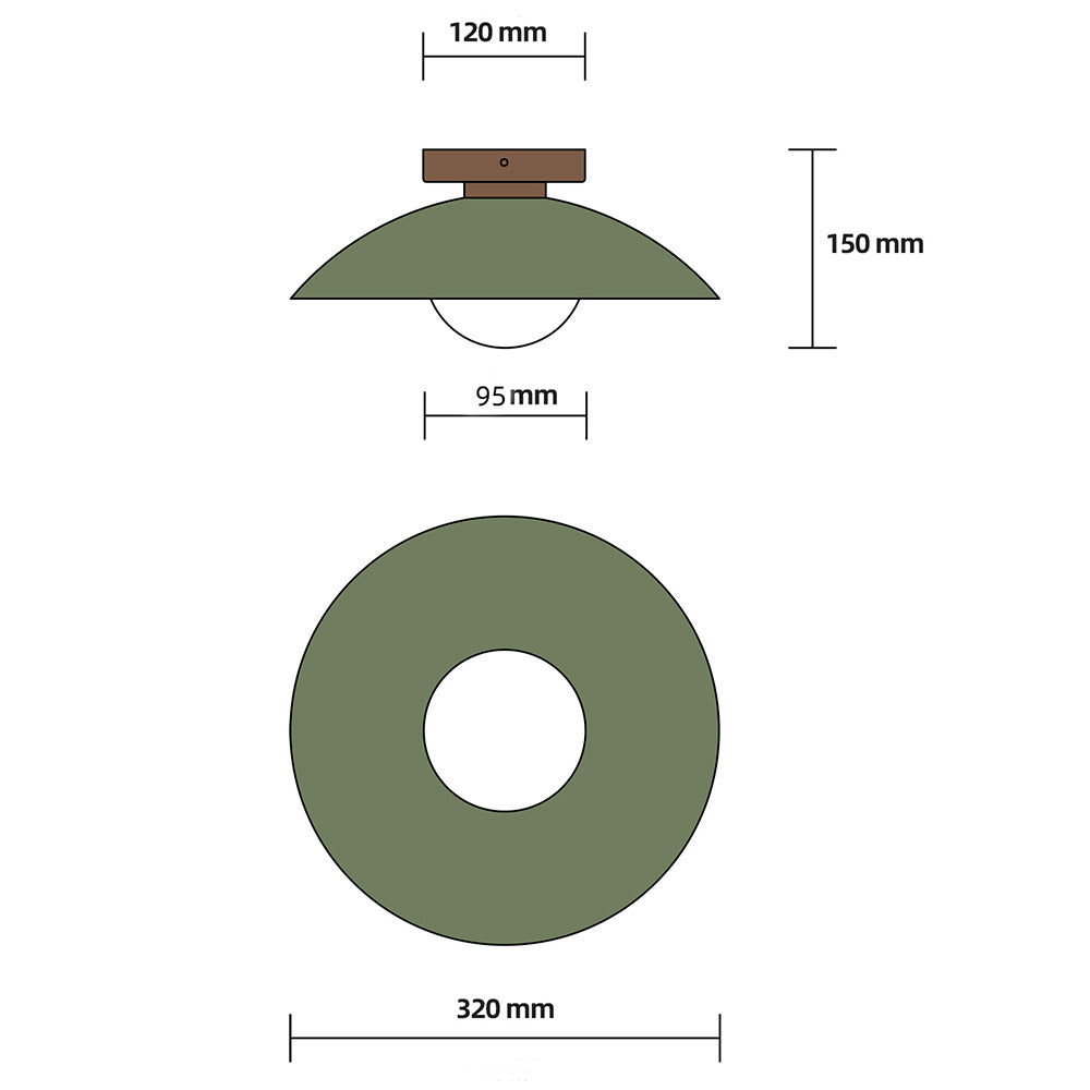Simple Round Metal Flush Mount Ceiling Light For Kitchen 8