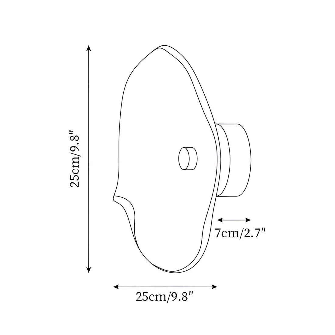 Organic Glass Wall Light, Modern Art Glass LED Sconce