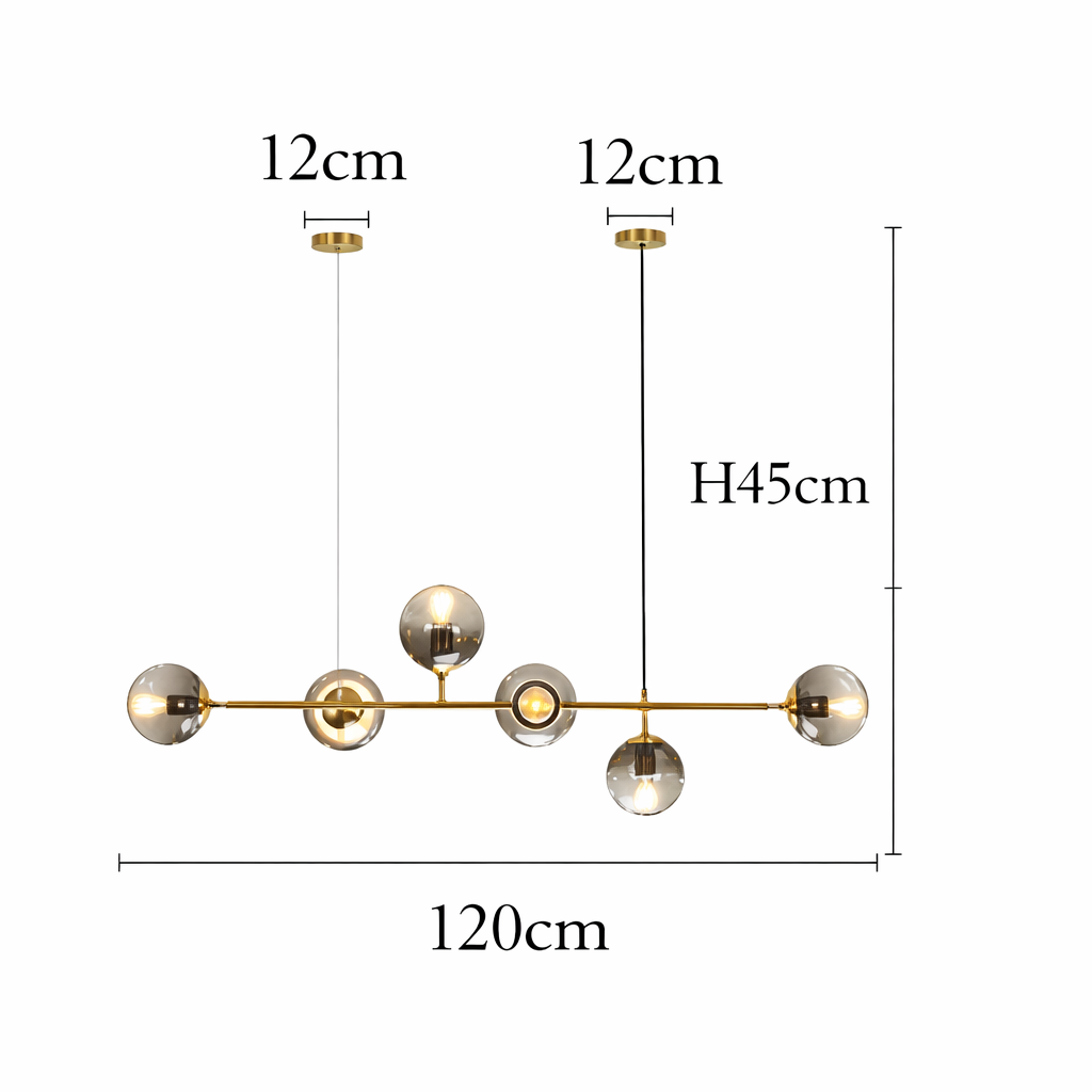 London Loft Bubble Chandelier – Minimalist Glass Globe Pendant Light