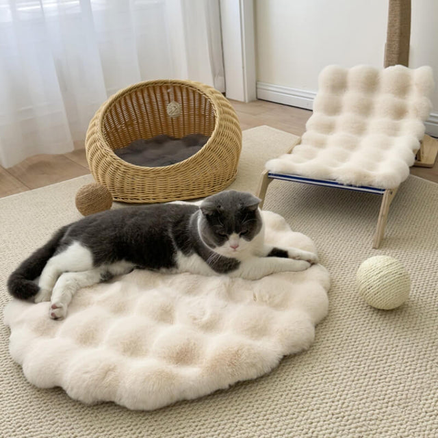Soft Plush Warm Pet Sleeping Pad Cozy Stylish Easy to Maintain