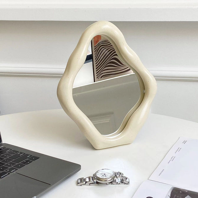 Squiggly Mirror - Nordic Electroplated Silver Design