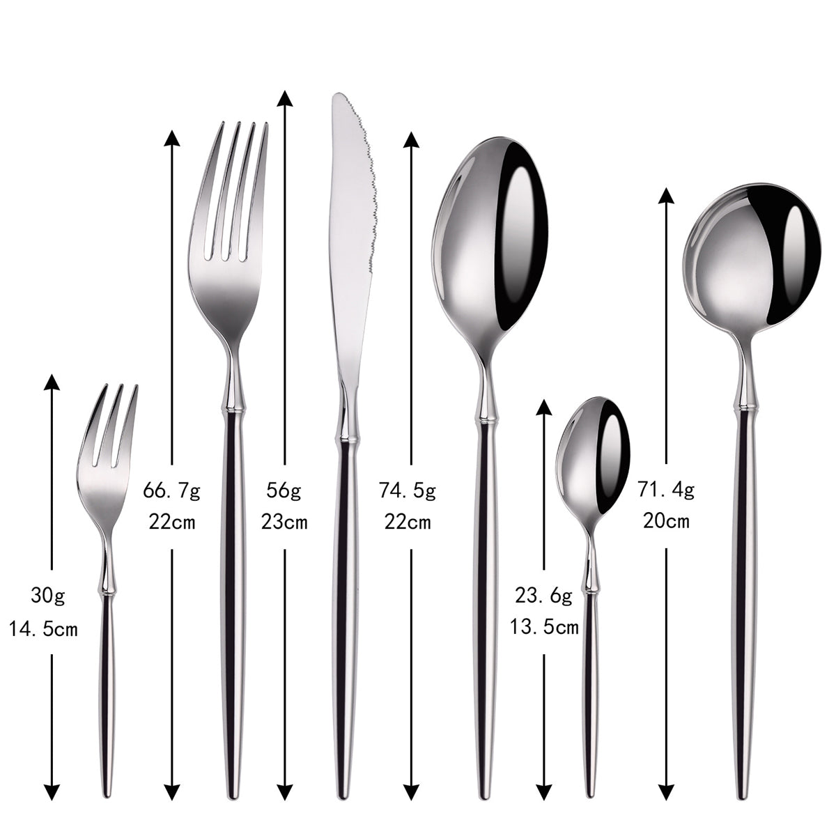  Sara Silver Luxury Cutlery Set-6