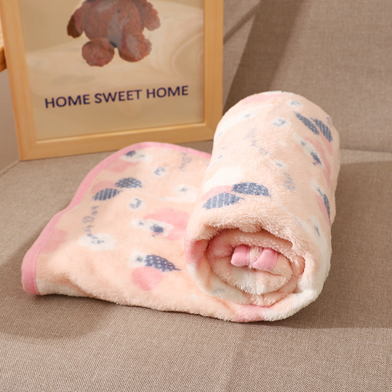Cozy Flannel Pet Blanket Soft Colorful Multipurpose Use