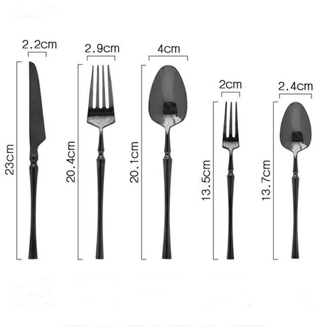  Serena Black Cutlery Set-4