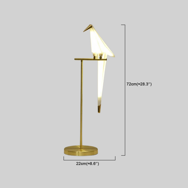 Art Deco Gold Floor Lamp Metal Bird Floor Lamp-6
