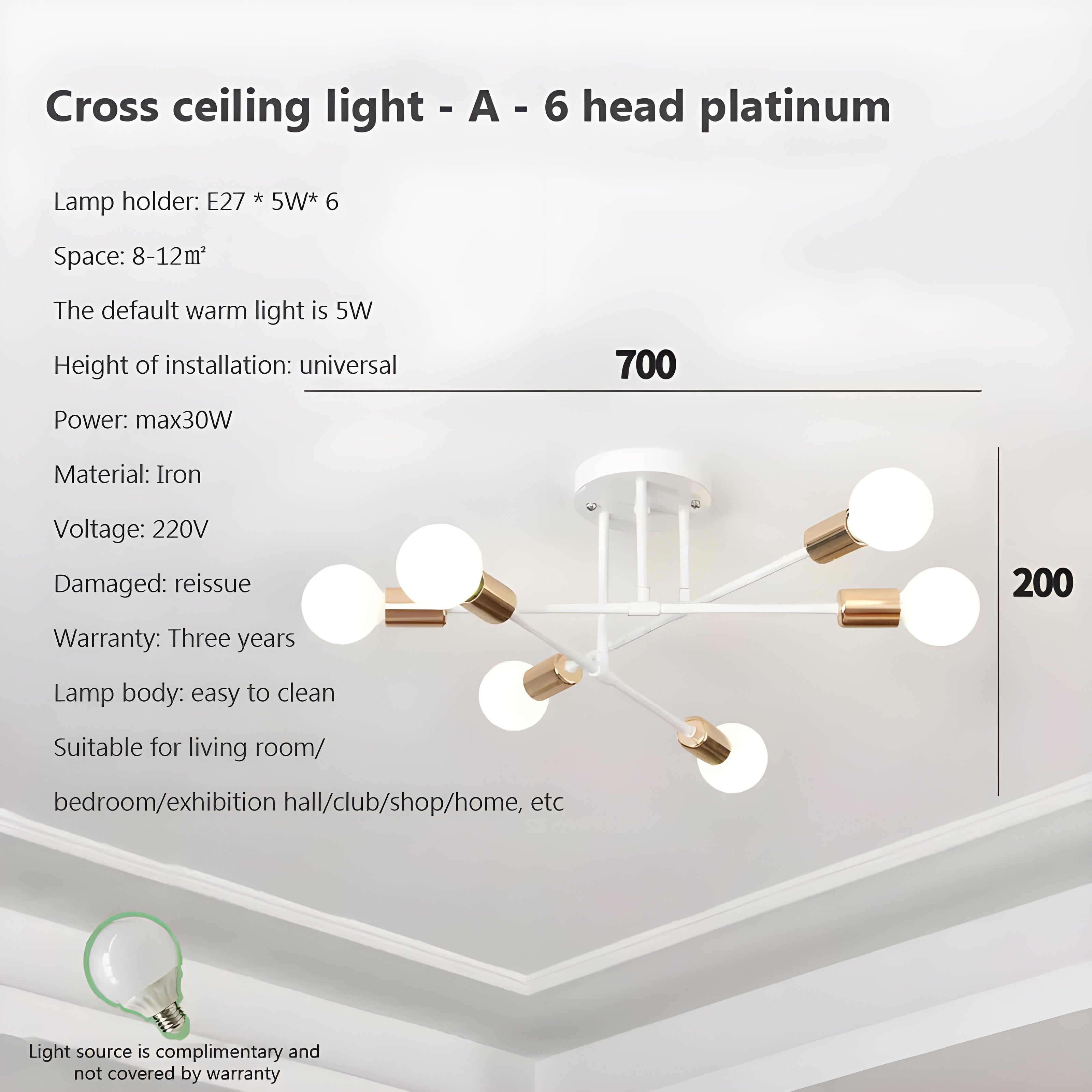 Creative LED Hanging Lamp – Vintage Antique Gold Chandelier for Living Room & Dining Room