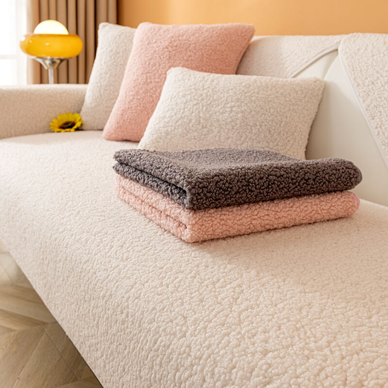 Ultrasoft Teddy Fleece Warm Non-Slip Couch Cover 90x160 cm