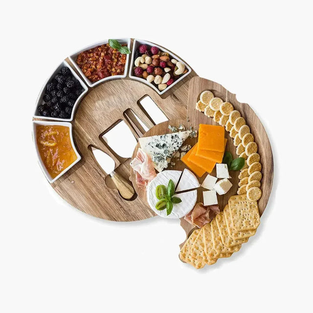 GrandeBoard – Elegant Acacia Wood Cheese Board Set
