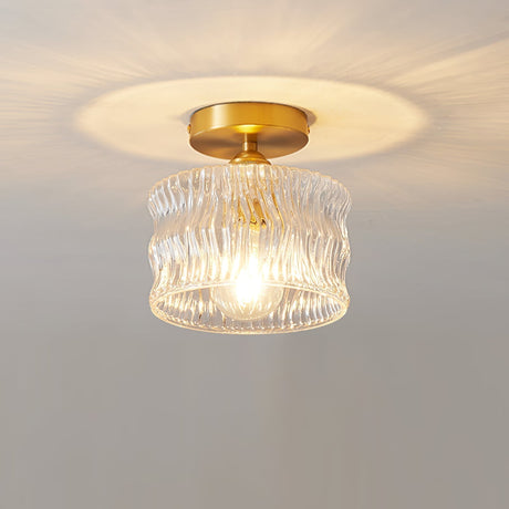 Vintage Crystal Clear Glass Ceiling Light Hallway 2