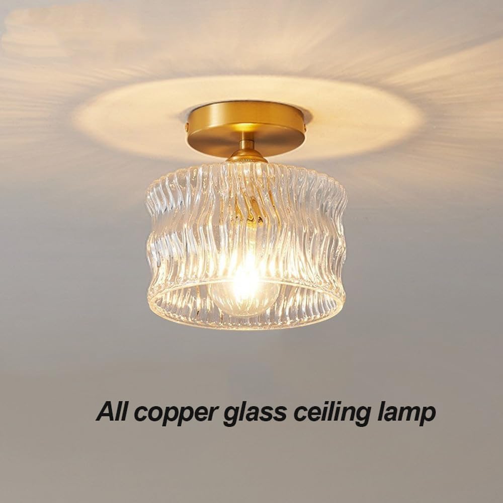 Vintage Crystal Clear Glass Ceiling Light Hallway 3