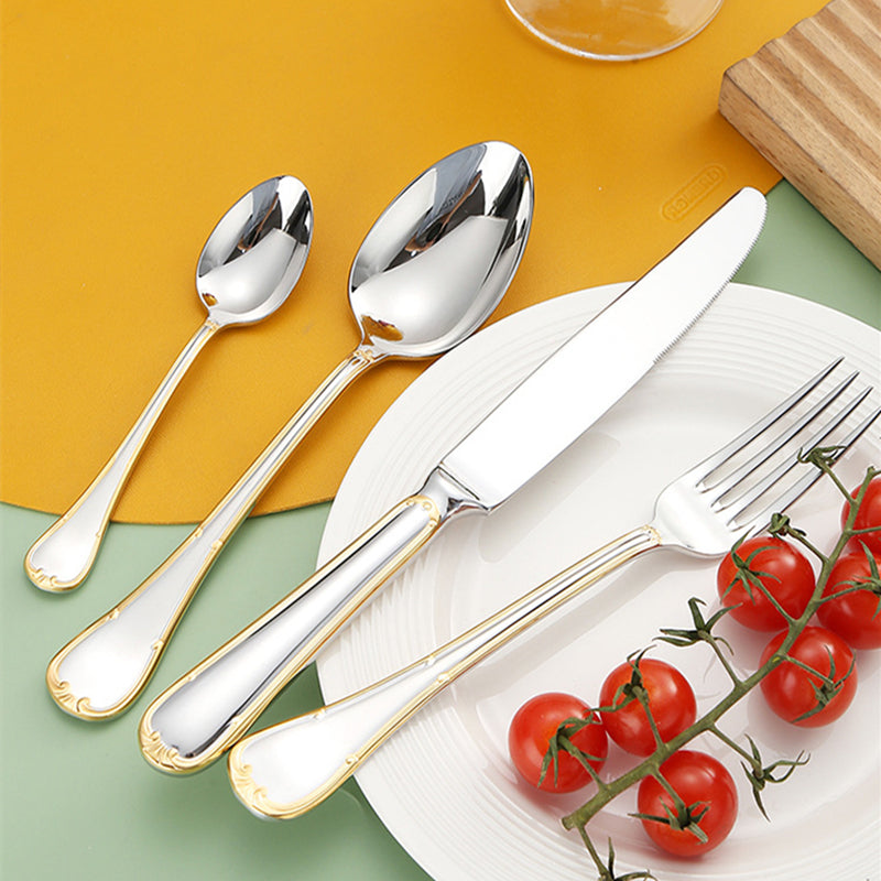  Selena Gold Edge Luxury Cutlery Set-4