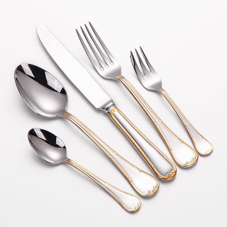  Selena Gold Edge Luxury Cutlery Set-1