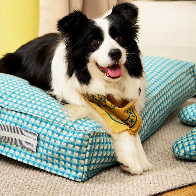 Waffle Plush Dog Bed Soft Stylish Ultra Cozy Fabric
