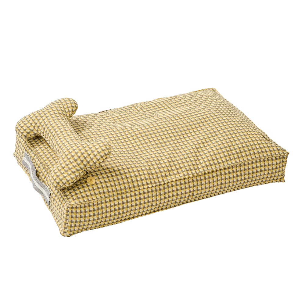 Waffle Plush Dog Bed Soft Stylish Ultra Cozy Fabric