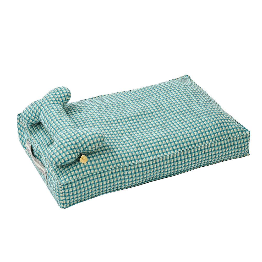 Waffle Plush Dog Bed Soft Stylish Ultra Cozy Fabric