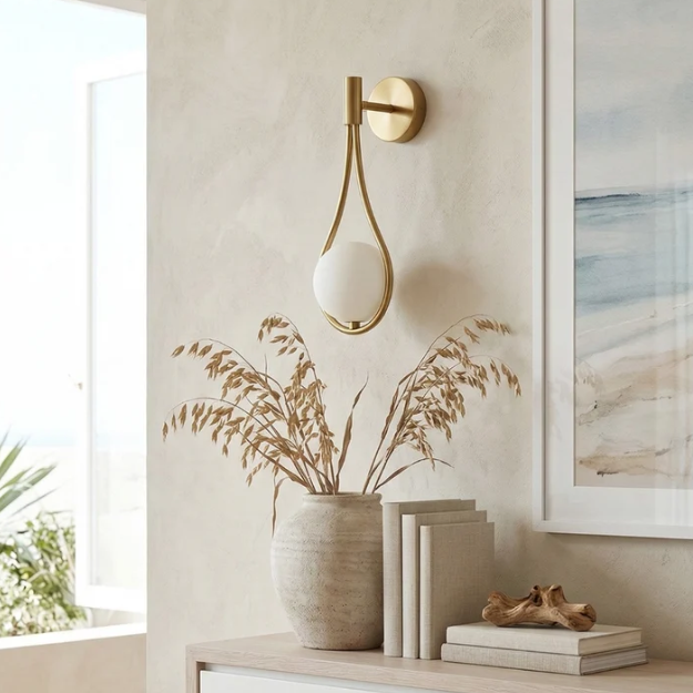Teardrop Glass Ball Wall Sconce, Modern Nordic Wall Light