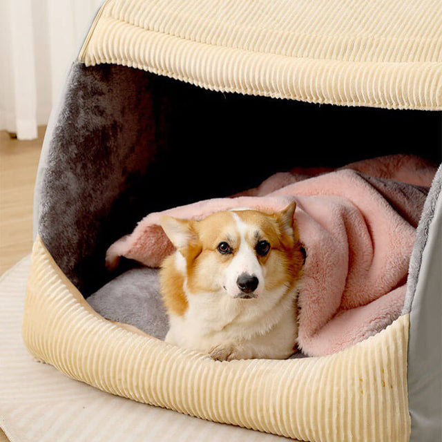 Spacious & Cozy Dog Bed Flannel Plush Durable Design