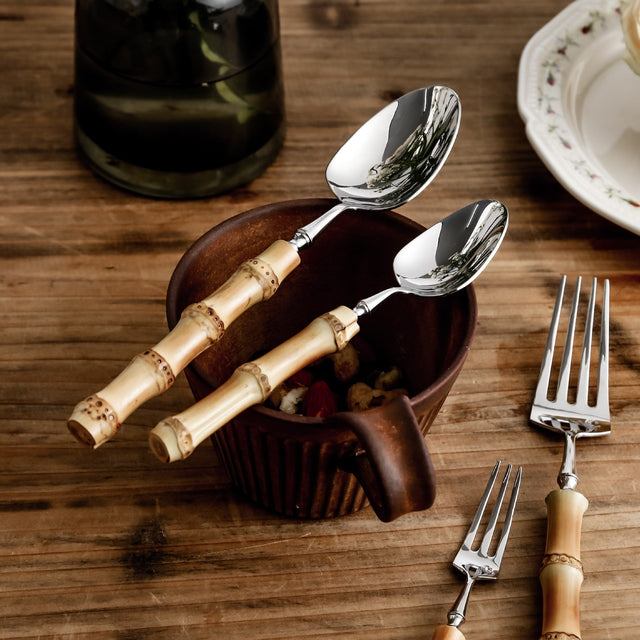 BambooElegance – Luxury Cutlery Set with Bamboo Accents