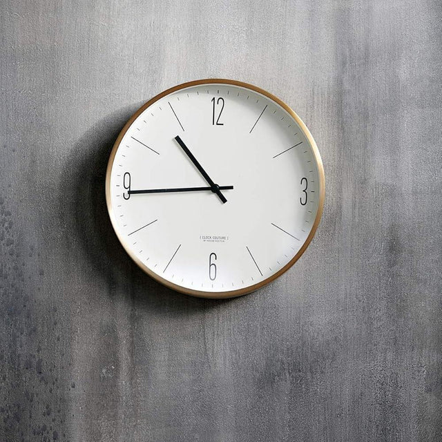 Minimalist Wall Clock with Timeless Elegance and Wood Accents