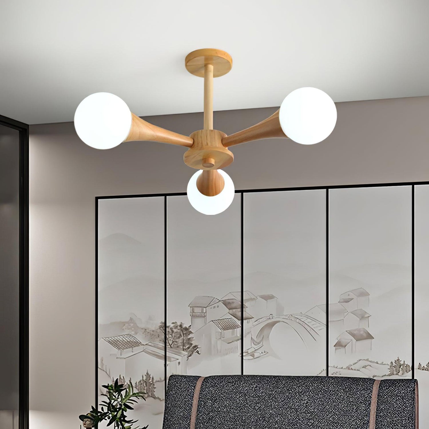 Elegant Wooden Ceiling Light – Warm, Modern and Energy-Efficient