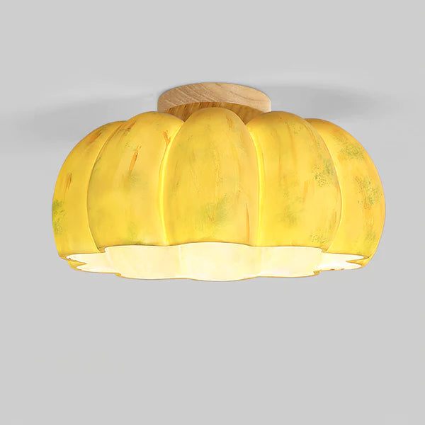 Yellow Pumpkin Ceiling Light 1