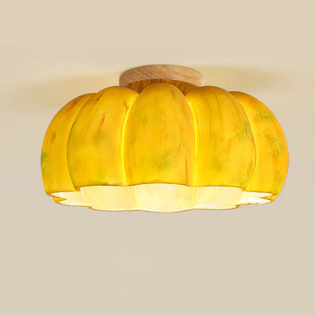 Yellow Pumpkin Ceiling Light 2