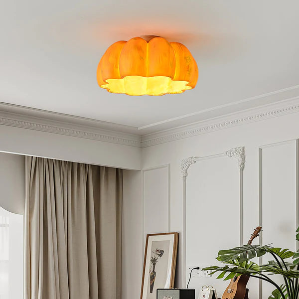 Yellow Pumpkin Ceiling Light 3