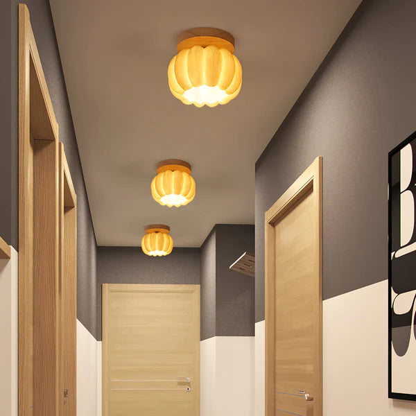 Yellow Pumpkin Ceiling Light 4