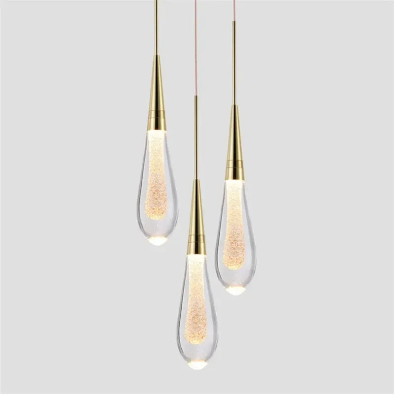 Teardrop Glass Pendant Light, Modern Cluster Ceiling Chandelier