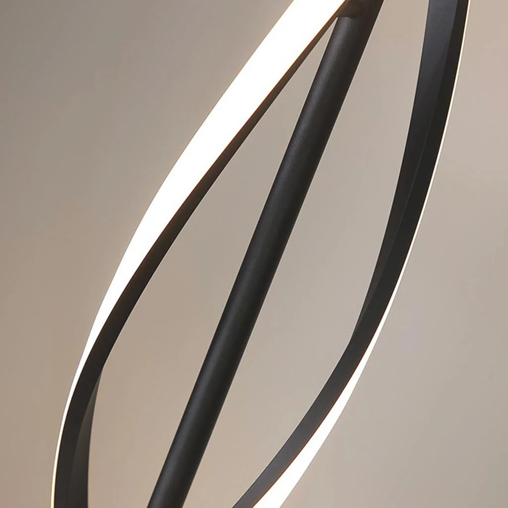 Twisted Spiral LED Floor Lamp, Modern Sculptural Standing Light