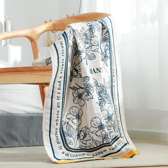 Ownkoti Flower Mixed Color Reversible Bath Towel-4