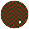 Abstract Chequerboard Design Circular Rug for Home Decor