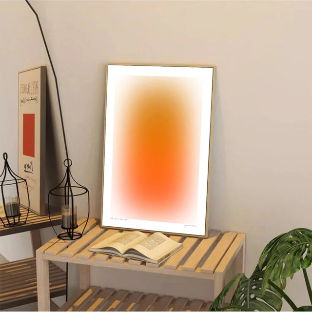 Abstract Dizzy Blue & Orange Canvas Print Modern Art