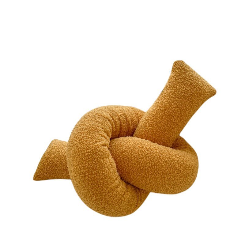 Abstract Shaped Sofa Cushion in Plush Wavy Design