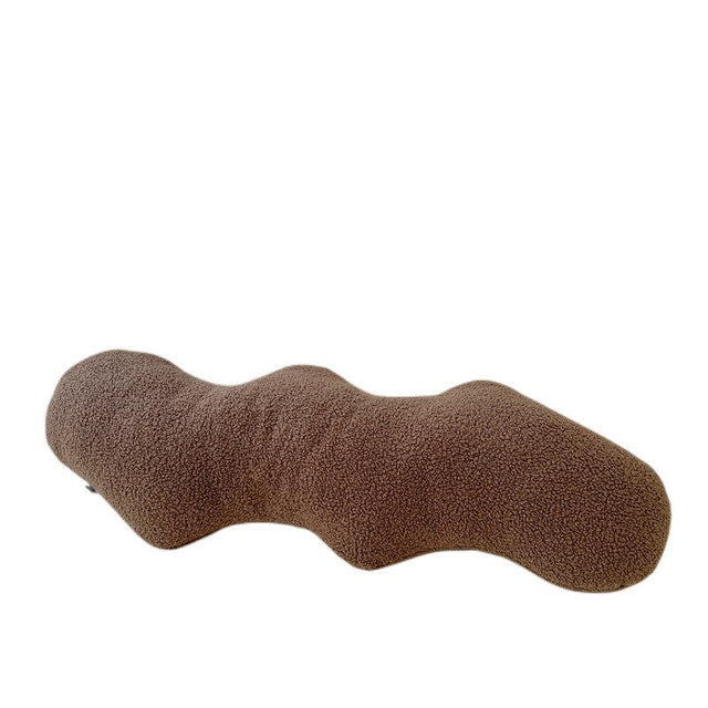 Abstract Shaped Sofa Cushion in Plush Wavy Design