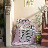 Abstract Woven Tapestry Throw Blanket for Home Decor
