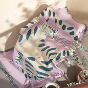 Abstract Woven Tapestry Throw Blanket for Home Decor