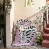 Abstract Woven Tapestry Throw Blanket for Home Decor