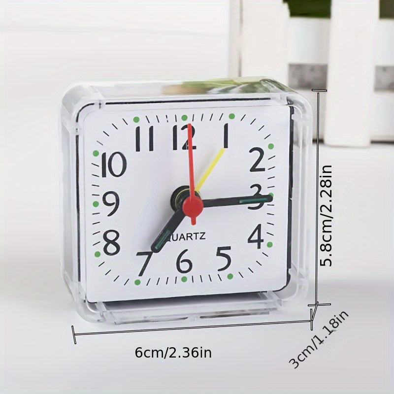 Simple White Square Alarm Clock