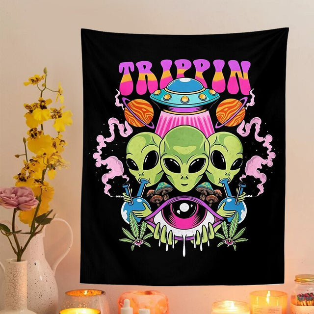 Alien Wall Hanging Tapestry - Jacquard 100% Polyester Decor