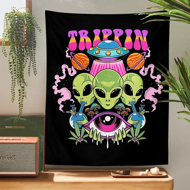 Alien Wall Hanging Tapestry - Jacquard 100% Polyester Decor