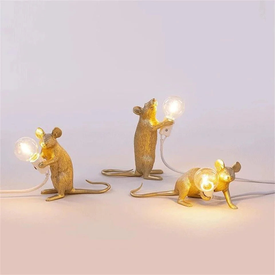 Art Deco Mouse Table Lamp – Quirky LED Light for Modern Décor