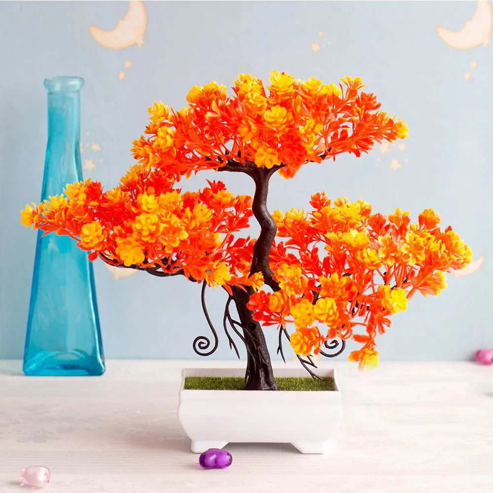 Artificial Potted Bonsai Tree - Realistic Plastic Decor