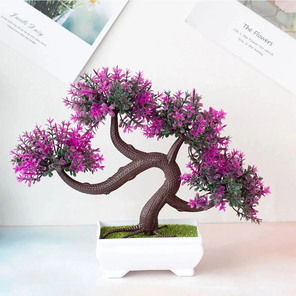 Artificial Potted Bonsai Tree - Realistic Plastic Decor