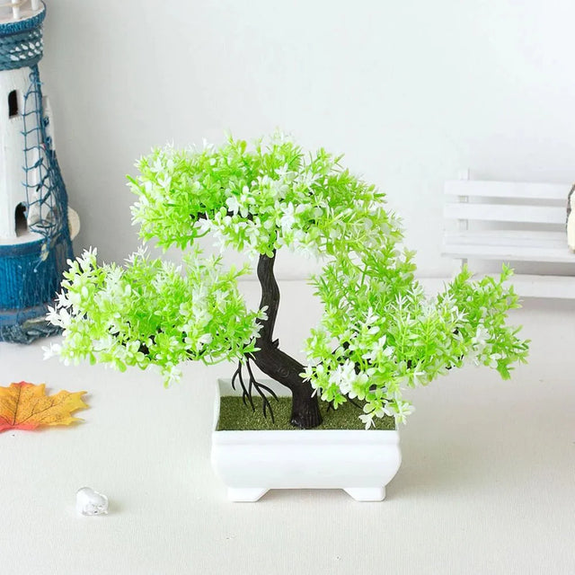 Artificial Potted Bonsai Tree - Realistic Plastic Decor