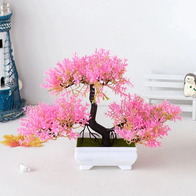 Artificial Potted Bonsai Tree - Realistic Plastic Decor